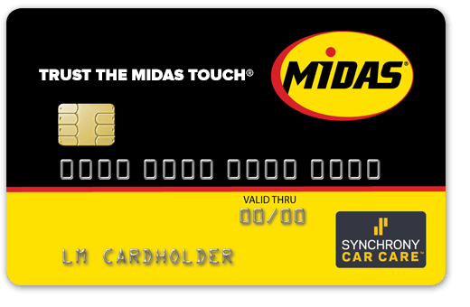 Midas Credit Card. No interest if paid in full within 6 months.